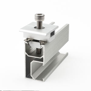 Prix bon marché Pv support solaire pinces en aluminium 6005-T5 anodisé noir/argent garantie de 10 ans montage solaire facile et rapide - Product Image 1