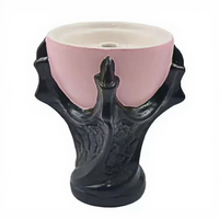 Nouvelle tasse à chicha en céramique de luxe en forme de griffe de dragon avec éclairage LED, tête de chicha en forme d'œuf, accessoires pour chicha arabe