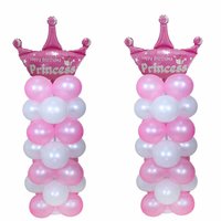 Accessoires pour ballons : tige en cristal, boucle et base pour colonne de ballons pour décoration de fête