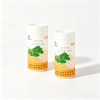 Tube en plastique de 60 mm pour comprimés effervescents avec bouchon à clapet et dessiccant, conteneur anti-humidité pour pilules, pour emballage de produits de santé
