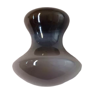 Herramienta de Masaje Facial de Ágata Gris Natural en Forma de Hongo, Tabla de Raspado Guasha, Antienvejecimiento, Reafirmante de la Piel, Desintoxicante, Portátil - Product Image 2