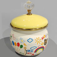 Bouteille d'assaisonnement en céramique résistante à la chaleur pour la maison, pot à sucre avec couvercle, pot à condiments, pot à huile de piment, pot de stockage de sel et d'épices avec couvercle en verre – Tout-en-un