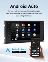 Autoradio Android BQCC 7 pouces double DIN, écran sans fil Carpaly, autoradio FM RDS, lecteur multimédia USB pour véhicule TOYOTA