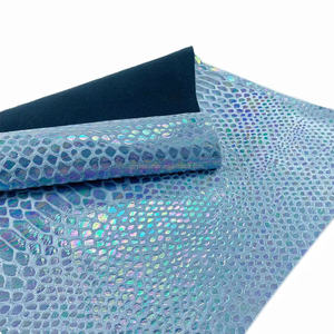 Tela de terciopelo de poliéster 100% con diseño holográfico de escamas de sirena estampado azul 150D hielo suave zapatos de mujer funda de sofá cortinas - Product Image 1