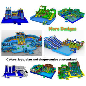 حديقة مائية قابلة للنفخ بتصميم تجاري معتمد من CE مع زلاقات، حديقة مائية متنقلة عملاقة قابلة للنفخ مع حوض سباحة صنع في الصين - Product Image 6