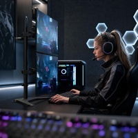 Support de bureau pour deux moniteurs avec capacité de charge de 10 kg, rotation à 360° et réglage complet de l'inclinaison, pour écrans de 10 à 32 pouces