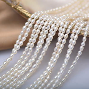 Perlas de Agua Dulce Naturales en Grandes Cantidades, Blancas, 3 mm, Cuentas Pequeñas Tipo Arroz, Luz Intensa, para Hacer Collares Hechos a Mano, Perlas Sueltas - Product Image 3