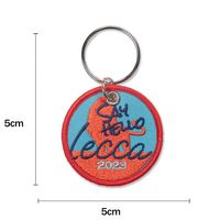Porte-clés en alliage de zinc 3D personnalisé brodé, écologique, de haute qualité, nouveau produit, avec logo chat, chien, fruit, cochon, cadeau promotionnel en gros