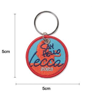 Porte-clés en alliage de zinc 3D personnalisé brodé, écologique, de haute qualité, nouveau produit, avec logo chat, chien, fruit, cochon, cadeau promotionnel en gros - Product Image 5