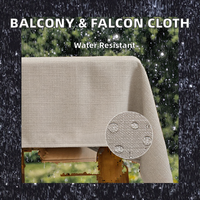 Nappe élégante rectangulaire épaisse en faux lin imperméable, résistante aux plis et lavable pour les dîners, les fêtes et les mariages
