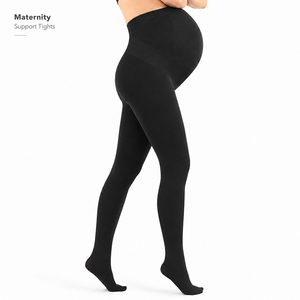 Medias de Compresión Opacas Personalizadas para Maternidad, Pantimedias de Soporte para la Barriga, para Mujeres Embarazadas - Product Image 1