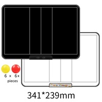 Planche de Futsal avec écran LCD de 16 pouces, stylet magnétique effaçable, équipement d'entraînement pour ballon de football, noir, blanc
