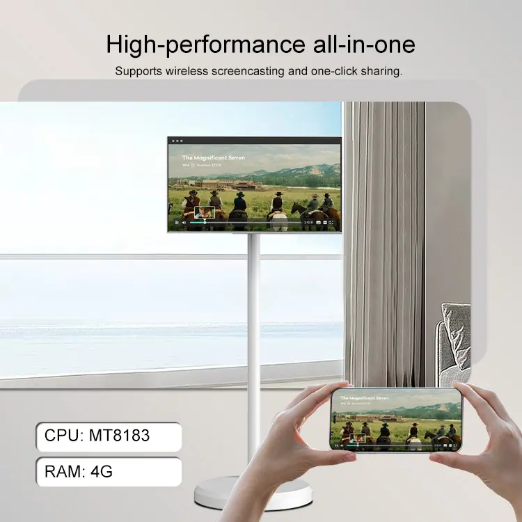 Fabrik 21,5 Zoll 128 GB 6000 mah intelligenter Touchscreen 21,5 " Fernsehbildschirm Smart Lgs Stand-By-Me Fernseher Stand-By-Me Bildschirm
