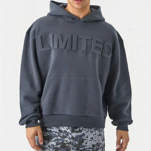 Sudadera Oversize Unisex de Algodón 100% con Cuello Redondo y Forro Polar, Diseño 3D con Patrón Recortado y Grabado, Venta al por Mayor, Temporada de Otoño - Product Image 2