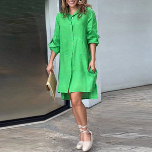 <span class=keywords><strong>Vestidos</strong></span> Camiseros de Lino con Mangas, Novedad 2025, <span class=keywords><strong>Vestidos</strong></span> Casuales de Verano <span class=keywords><strong>para</strong></span> Mujer, <span class=keywords><strong>Vestidos</strong></span> Midi Elegantes y Holgados <span class=keywords><strong>para</strong></span> Damas - Product Image 3