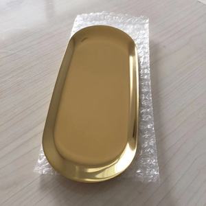 صواني تقديم متعددة الوظائف من الفولاذ المقاوم للصدأ بلون ذهبي مخصصة ذات جودة تجارية بتصميم اسكندنافي للمنزل - Product Image 6