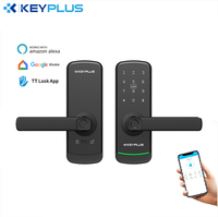 2024 KEYPLUS nouvelle serrure de poignée d'empreintes digitales en alliage d'aluminium serrure de porte intelligente étanche