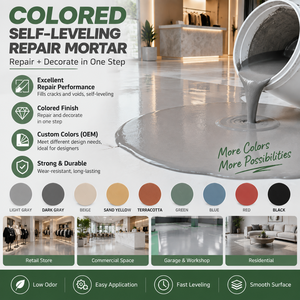 Mortier de réparation de <span class=keywords><strong>sol</strong></span> en béton auto-nivelant à durcissement rapide et faible émission de chaleur, multicolore, pour pavage décoratif, personnalisable OEM - Product Image 3