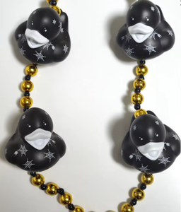 Vendita calda di <span class=keywords><strong>Halloween</strong></span> a tema bianco e nero di gomma anatra Mardi Gras collana di perline di carnevale per feste - Product Image 5