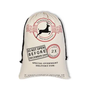 Оптовая продажа на заказ, рождественские мешки, рождественские украшения, товары, мешки, упаковка, Рождественская брусовая сумка - Product Image 1