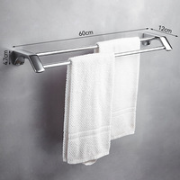 Ensemble d'accessoires de salle de bain en acier inoxydable SUS304 robuste, kit de quincaillerie mural moderne pour projets hôteliers commerciaux