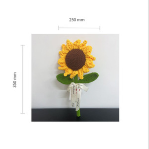 Vente en gros de grandes fleurs de <span class=keywords><strong>tournesol</strong></span> <span class=keywords><strong>MAC</strong></span> faites à la main au crochet, grandes fleurs de <span class=keywords><strong>tournesol</strong></span> pour la décoration de la maison et cadeau pour les enseignants pour Noël - Product Image 5