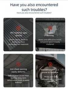 Auvent invisible pour porte d'entrée et fenêtre en promotion, livraison rapide, protection solaire incluse - Product Image 5