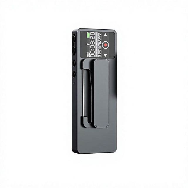 AI-powered Aluminum Alloy Name Badge Recorder Real-Time Translation Transcription WAV Audio HD Noise Reduction Digital Recorder