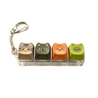 Porte-clés Kawaii personnalisables en forme de chat avec différents motifs, gadgets DIY pour doigts, ornements et accessoires anti-stress