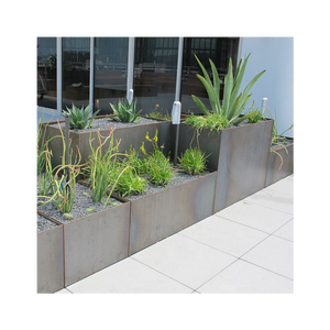 <span class=keywords><strong>Pot</strong></span> de plantes personnalisé <span class=keywords><strong>en</strong></span> métal pour l'extérieur, <span class=keywords><strong>Pot</strong></span> de fleurs de jardin <span class=keywords><strong>en</strong></span> acier tempéré - Product Image 1