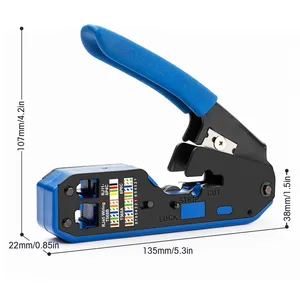 Multi Functional Network Electronic Tool Crimper Cable Stripper For Rj45 Cat6 Cat5E Cat5 Rj11 Rj12 Connector