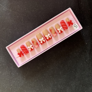 Uñas Acrílicas Artificiales de Lujo de Alta Calidad, 10 Piezas, Diseño Cuadrado de Diamante Hecho a Mano, Juego de Uñas Postizas Personalizadas para Dedos, Marca Privada - Product Image 2