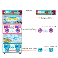 Distributeur automatique de jouets Gacha Gachapon à double compartiment, à monnayeur électronique, avec vitrine