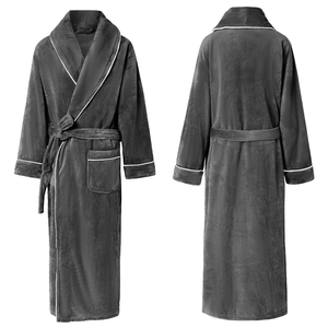 Autunno primavera <span class=keywords><strong>donna</strong></span> Extra lungo in pile <span class=keywords><strong>con</strong></span> <span class=keywords><strong>cappuccio</strong></span> <span class=keywords><strong>accappatoio</strong></span> allungato felpato vestaglia elastico in vita caldo maniche lunghe vendita calda - Product Image 6