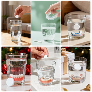 แท็บเล็ตสำหรับทำความสะอาดที่ไม่มีคราบสีเขียวมิ้นท์สำหรับการจัดตำแหน่งปากป้องกันฟันด้วยไฟฟ้าทำให้ฟันขาวขึ้นอย่างรวดเร็ว - Product Image 6