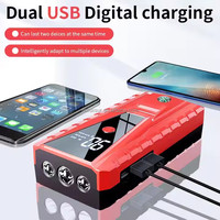 NCFKOS Alimentation d'urgence à batterie au lithium 12V pour automobile Écran LCD 26000mAh Alimentation d'urgence pour démarrage automobile
