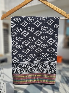 Handmade Wooden Block Print <b>Sarongs</b>, Pareos & Scarves Lightweight Cotton Beachwear for Women, Elegant & Stylish - Product Image 3