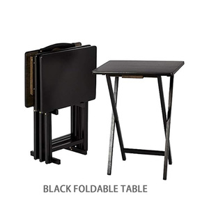 Venta al por mayor portátil Rectangular <span class=keywords><strong>plegable</strong></span> bandeja <span class=keywords><strong>Mesa</strong></span> 4 bandejas <span class=keywords><strong>consola</strong></span> para TV cena cocina sala de estar dormitorio-ahorro de espacio - Product Image 5