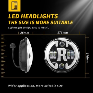 New Product DOT and Emark 90W <strong>Headlight</strong> 7inch Round LED 7" Head Light for jeep wrangler for Hummer and for <strong>harley</strong> Davidson - Product Image 2