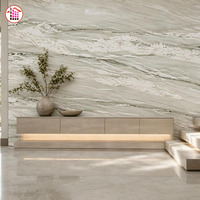 Dalle de marbre naturel blanc découpée sur mesure, dalle de marbre naturel blanc-gris, panneau mural intérieur contemporain pour salon, carrelage