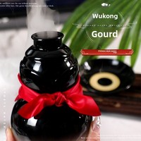 Bouteille d'eau en plastique noire de 900 ml, vente chaude, grande gourde Wukong, tasse, carafe pouvant contenir de l'eau chaude