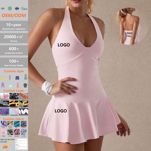 Vestido Deportivo de <span class=keywords><strong>Verano</strong></span> para <span class=keywords><strong>Mujer</strong></span>, Personalizado, para Yoga, Golf, Tenis, con Shorts Integrados, Evita la Exposición, para Fitness, Running, Bádminton - Product Image 1