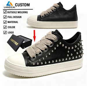 <span class=keywords><strong>Sneakers</strong></span> Punk Personalizzate da Uomo, Scarpe Basse con Plateau e Borchie, Accettiamo Piccoli Lotti, Scarpe da Skateboard di Lusso Personalizzate - Product Image 1