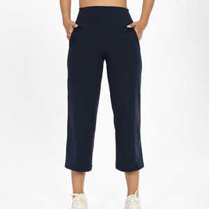 Pantalones deportivos casuales de cintura alta para gimnasio, pantalones de yoga cortos para mujer - Product Image 5