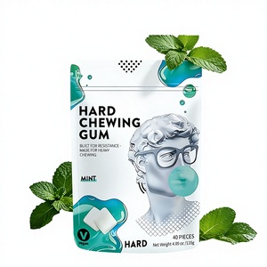 Chewing-gum KOZED Cool Mint sans sucre, saveur originale, effet rafraîchissant, bonbons à mâcher pour une haleine fraîche après les repas, sachet de 116g - Product Image 1