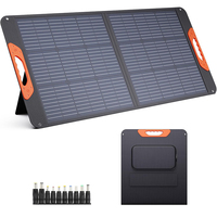 Panneaux solaires monocristallins pliables ETFE noirs portables ALECTER, prix d'usine, 23% d'efficacité élevée, 100W, 18V, IP65