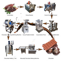 Ligne de production de transformation du cacao, machine automatique de fabrication de masse de liqueur de cacao, broyeur de poudre de cacao, broyeur de fèves de cacao