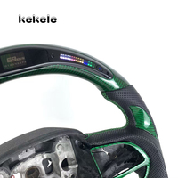 Maßgefertigtes Grünes LED-Lenkrad aus Kohlefaser für Dodge Charger Challenger Durango SRT Modelle
