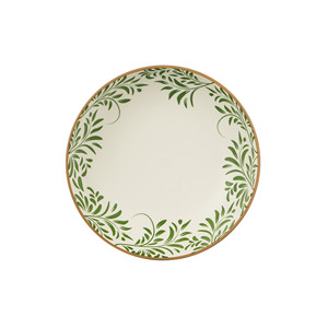 Service de table en porcelaine de luxe 20 pièces, tasses et soucoupes en céramique, motif feuille élégant en relief, impression tampon, forêt de saules vertes - Product Image 5