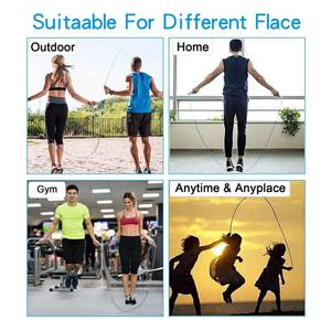 <span class=keywords><strong>Corde</strong></span> <span class=keywords><strong>à</strong></span> <span class=keywords><strong>sauter</strong></span> professionnelle réglable en PVC pour exercices intérieurs, outil de fitness cardio portable pour débutants, perte de poids et entraînement de fitness - Product Image 3